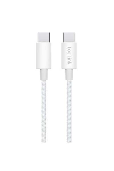 LogiLink Cablu USB 2.0 Tip-C C/M > C/M, Nailon, 60W, 1,5m