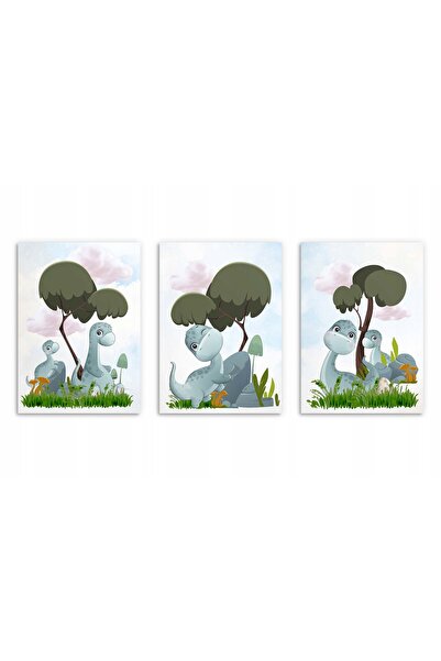 Naklejkomania Postere pentru copii, Dinozauri pastel pentru camera copiilor 5...