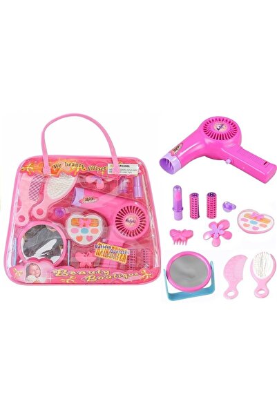 LeanToys Set de înfrumusețare pentru fete, set de accesorii de păr, uscător d...