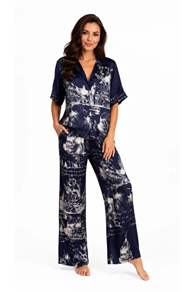Marrone Set damă PALM resort navy