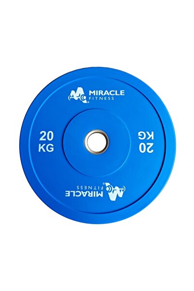 miracle fitness Olympic Bumper Plate Rubber Weight Plates for Weight Lifting ...