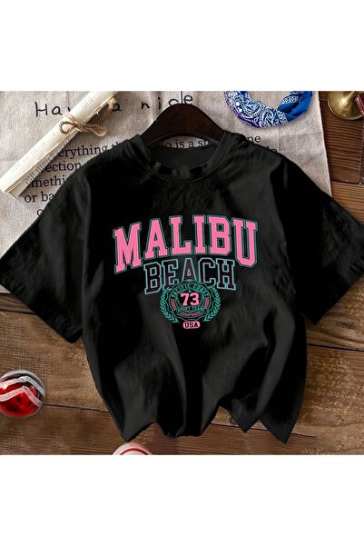 Vordevia Malibu Beach Printed Cotton Oversize T-Shirt