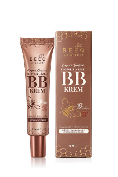 BEE'O APIBEAUTY Organik Sertifikalı Propolis ve Ballı BB Krem SPF 15