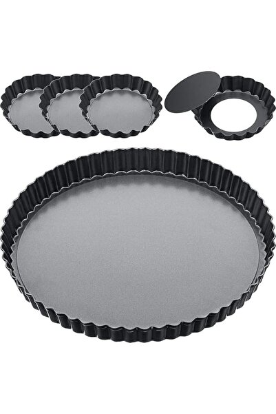 The Bros Tart Pan Removable Bottom Quiche Pan Non-Stick Pie Tart Baking Dish ...