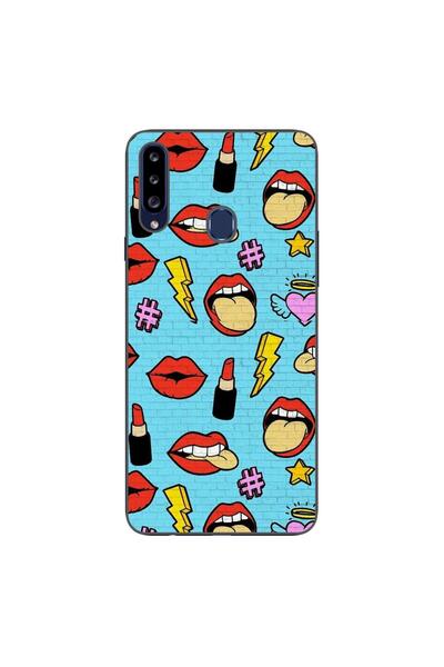 OEM Husa compatibila cu Samsung Galaxy A20S Silicon Gel Tpu Model Pop Art Lips