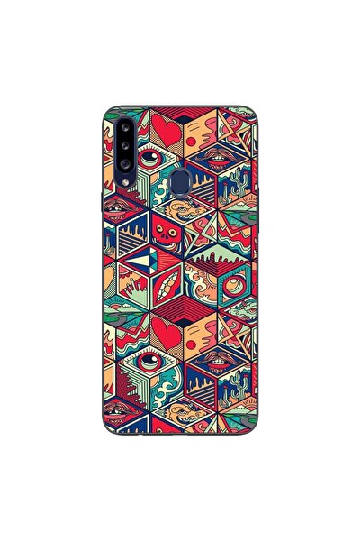 OEM Husa compatibila cu Samsung Galaxy A20S Silicon Gel Tpu Model Pop Art Geo...