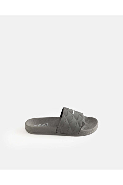 REDTAG Boys Charcoal Embossed Slides