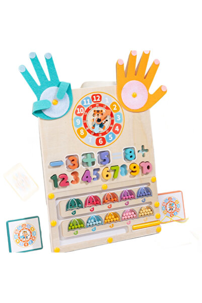 Picodino Joc Montessori magnetic 3-în-1 cu bile și numărătoare cu degetele, d...