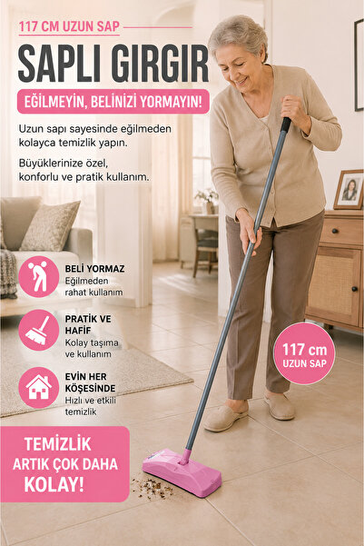 Primeaks Metal Saplı Gırgır | Eğilmeden Temizlik | Bel Dostu | Hafif Plastik ...