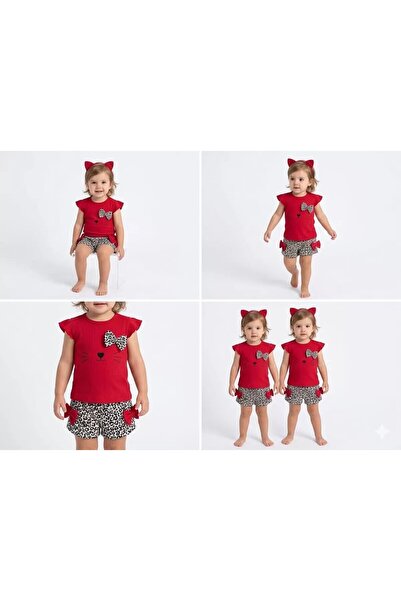 Generic Brand 9/24 Month Lepoar Printed Bow Shorts Baby Set