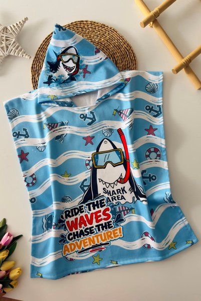 Minigimin Cicileri My Little One's Character Children's Beach Towel - Light Blue