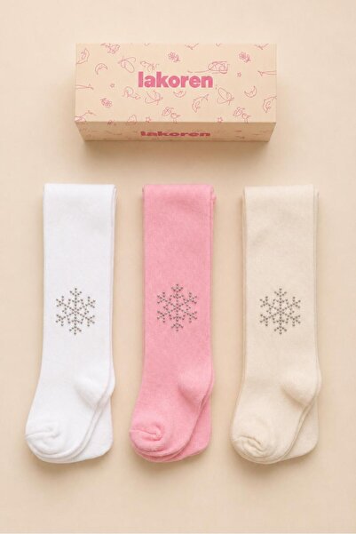 Lakoren 3-Piece Baby & Kids Cotton Stone Printed Pantyhose