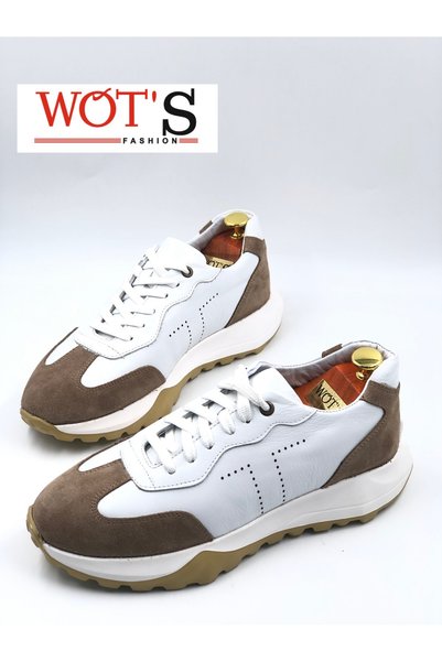 WOTS FASHION Wots Genuine Leather Men's Sneaker Shoes