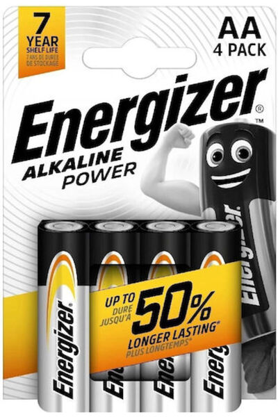 Energizer Alkaline Batteries AA 1.5V 4pcs Code: 101529