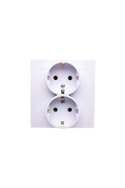 OSPEL Soclu AS dublu Schuko alb (GP-2GS/00)