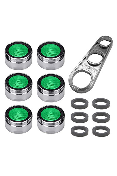 OEM Sita aerator baterie M20, set 6 bucati + cheie si garnituri, perlator rob...