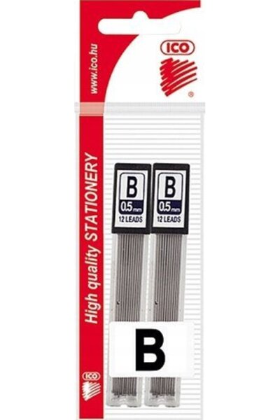 ICO grafit pentru creion mecanic ICO, 0.5 mm, 2x12 buc., pandantiv