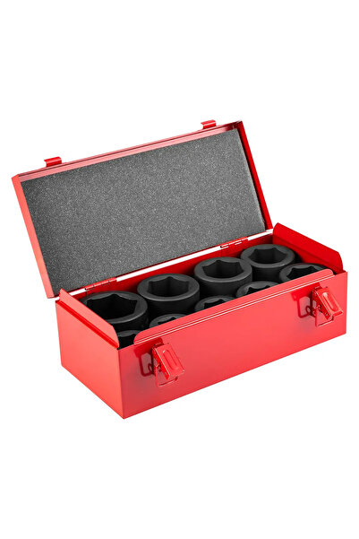 NEO Set chei tubulare de impact 6-laturi 1 inch 27-50mm 9 bucăți (12-105)