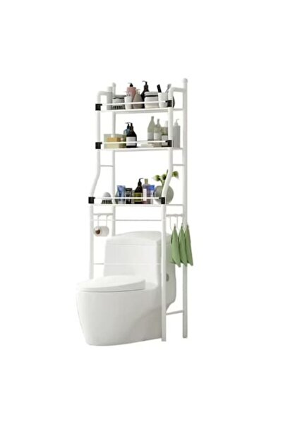 OEM Organizer with shelf above the toilet bowl, 3 shelves, Plastic, White