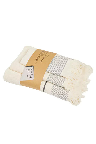 Das Home Σετ 3 απλών πετσετών (0838-0843) Best - 112 - Ιβουάρ