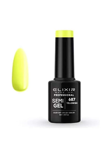 Elixir Επαγγελματικό Ημι-τζελ Ημι-μόνιμο Βερνίκι Νυχιών 687 Κιτρινωπό Κίτρινο...