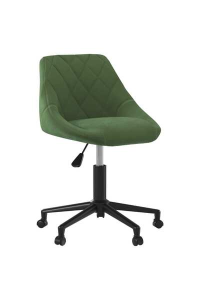vidaxl Scaun de birou pivotant, verde închis, catifea
