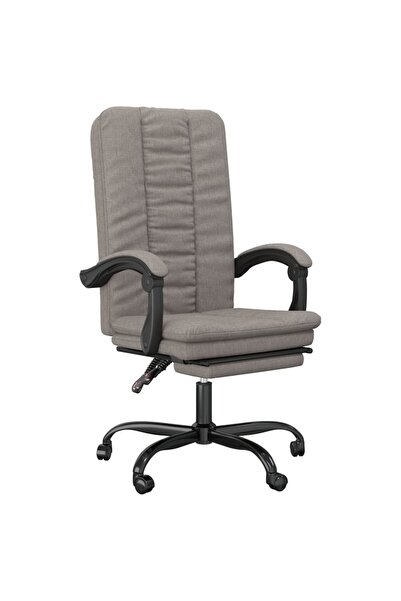 vidaxl Fotoliu de birou rabatabil, gri taupe, textil