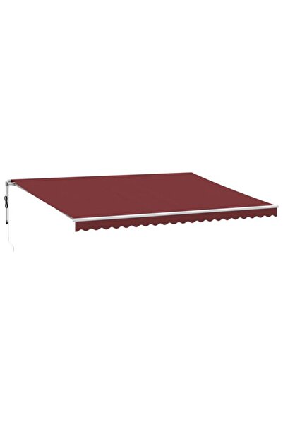 vidaxl Copertină retractabilă automată, bordo, 500 x 350 cm