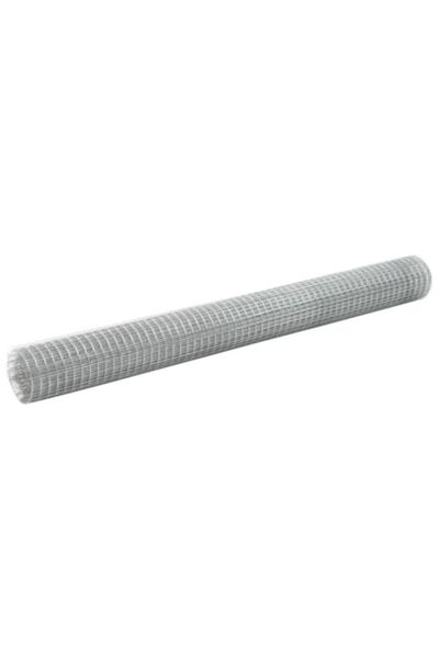 vidaxl Plasă de gard pentru găini, argintie, 10 x 1,5 m, oțel galvanizat