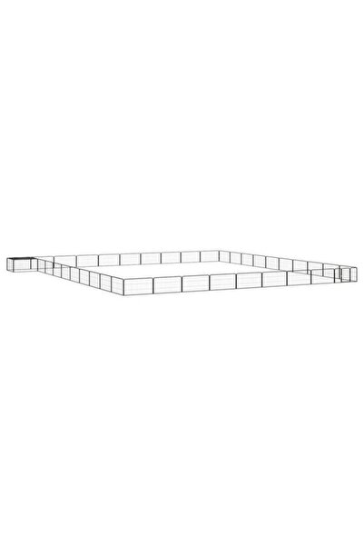 vidaxl Țarc pentru câini 40 panouri negru 100 x 50 cm oțel vopsit electrostatic