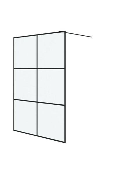 vidaxl Paravan de duș negru 140 x 195 cm, sticlă ESG mată
