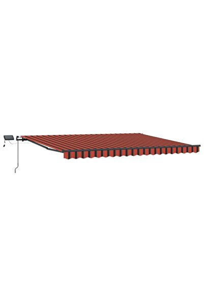 vidaxl Copertină retractabilă portocalie și maro 400 × 350 cm material textil