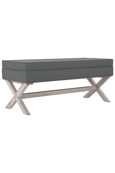 vidaxl Taburet de depozitare, gri închis, 110x45x49 cm material textil