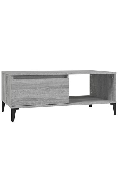 vidaxl Măsuță de cafea, gri sonoma, 90x50x36,5 cm, lemn prelucrat