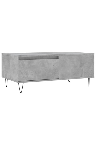 vidaxl Măsuță de cafea, gri beton, 90x50x36,5 cm, lemn compozit