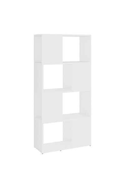 vidaxl Bibliotecă/Separator cameră, alb, 60x24x124,5 cm, PAL