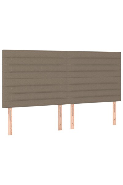 vidaxl Tăblie de pat gri taupe 160x5x118/128 cm, material textil
