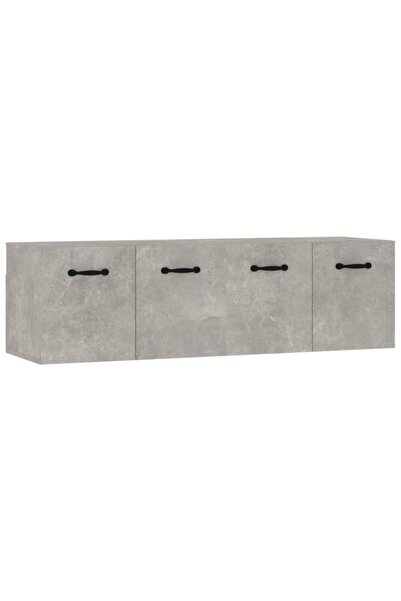 vidaxl Dulapuri de perete 2 buc. beton gri 80 x 35 x 36.5 cm lemn prelucrat