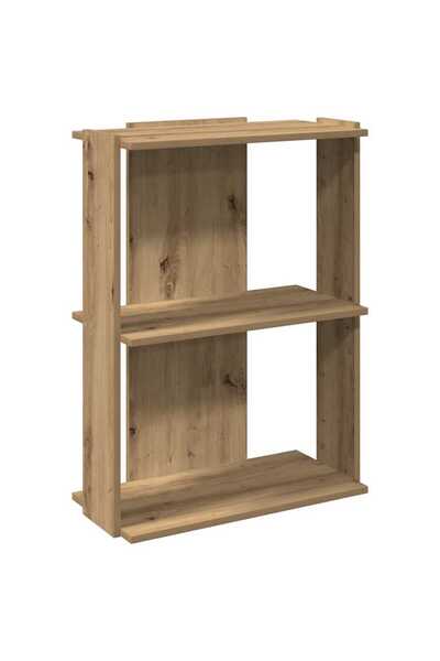vidaxl Bibliotecă 3 etaje stejar artizanal 60x30x80 cm lemn prelucrat