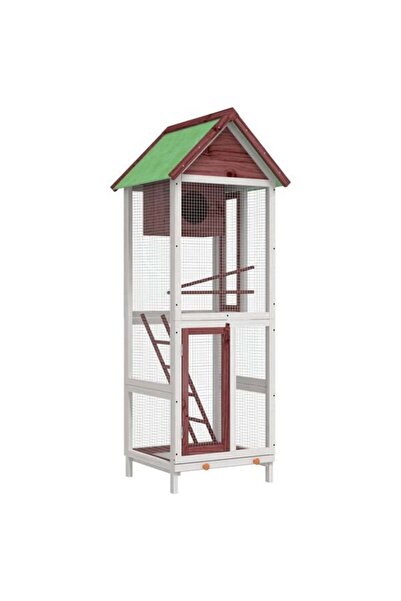 vidaxl Colivie pentru păsări maro 60 x 58.5 x 160 cm lemn masiv de pin