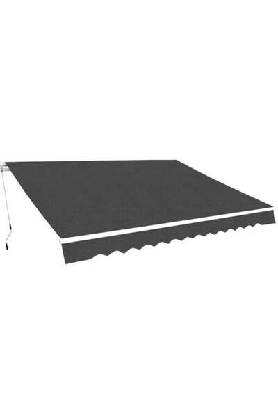 vidaxl Copertină retractabilă manuală, 350 cm, Antracit