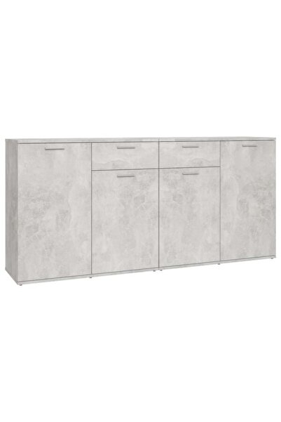 vidaxl Comodă, gri beton, 160 x 36 x 75 cm, lemn prelucrat