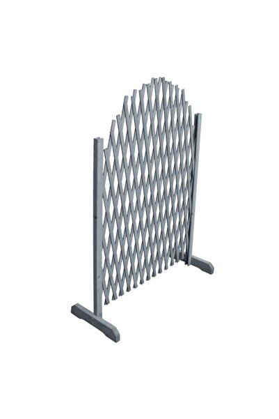 vidaxl Gard tip trellis, gri, 1,8 x 1 m, lemn masiv de brad