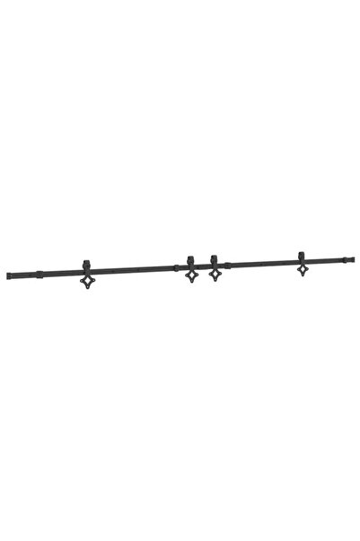 vidaxl Set de feronerie pentru ușă glisantă, Negru, 305 cm, Oțel