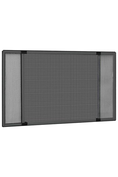 vidaxl Plasă extensibilă anti-insecte pentru ferestre, antracit, (75-143)x 50 cm