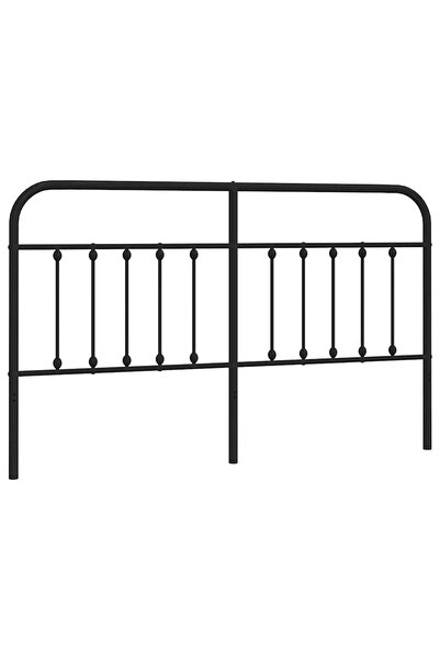 vidaxl Tăblie de pat de schimb metalică, negru, 180 cm