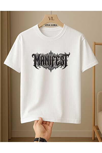 VİVA LORA Manifesto Printed Cyclone Collar 100% Cotton Regular Women's T-Shirt