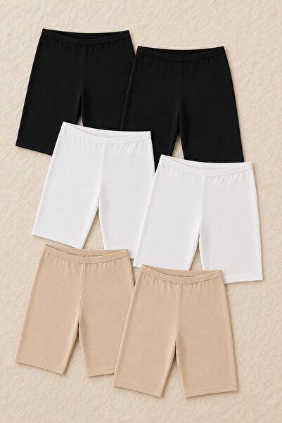 Loule Women's Clothing Cotton & Modal 6 Pieces Above Knee Leggings Ll.K41.O33...