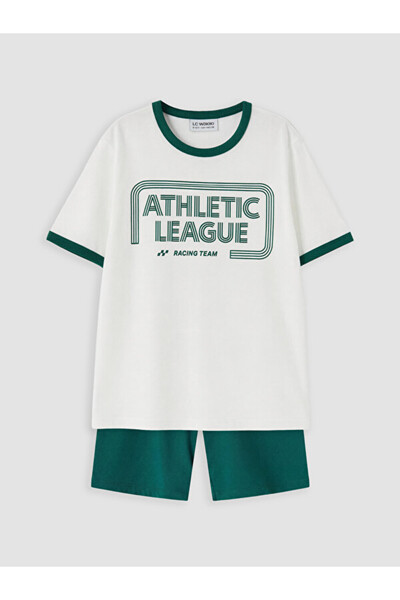 LC Waikiki Esvab • Modern & Distinctive Zero Roba Collar Boys' Shorts Pajama Set