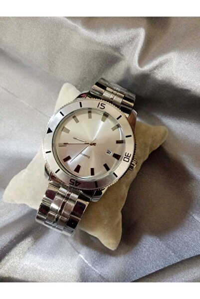 Brality Moving Calendar Dial, Steel Band Men's Wristwatch- Silver Color Case,...